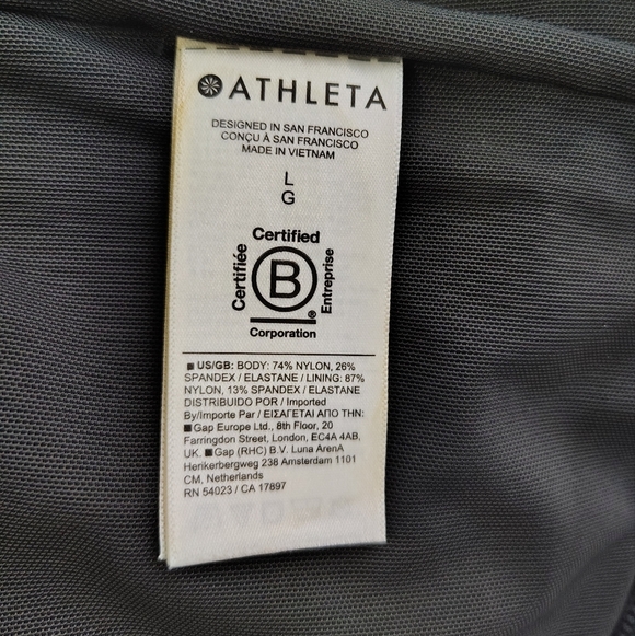 Athleta Delancey Skyline long-sleeved athletic dress pockets black size L - Picture 14 of 16